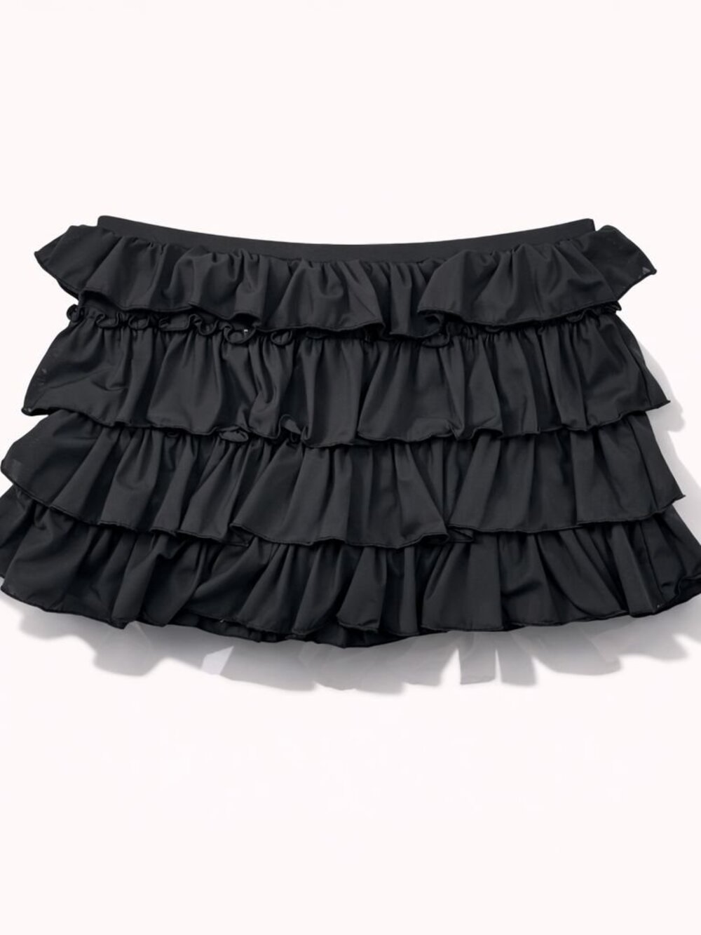 UO x Out From Under Cammy Ruffle Trim Micro Skort Womens Sz Small Tap Shoe Black - Picture 1 of 16